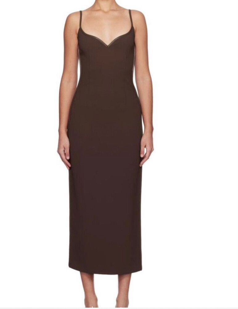 Paris Georgia Heart Dress - Chocolate Brown