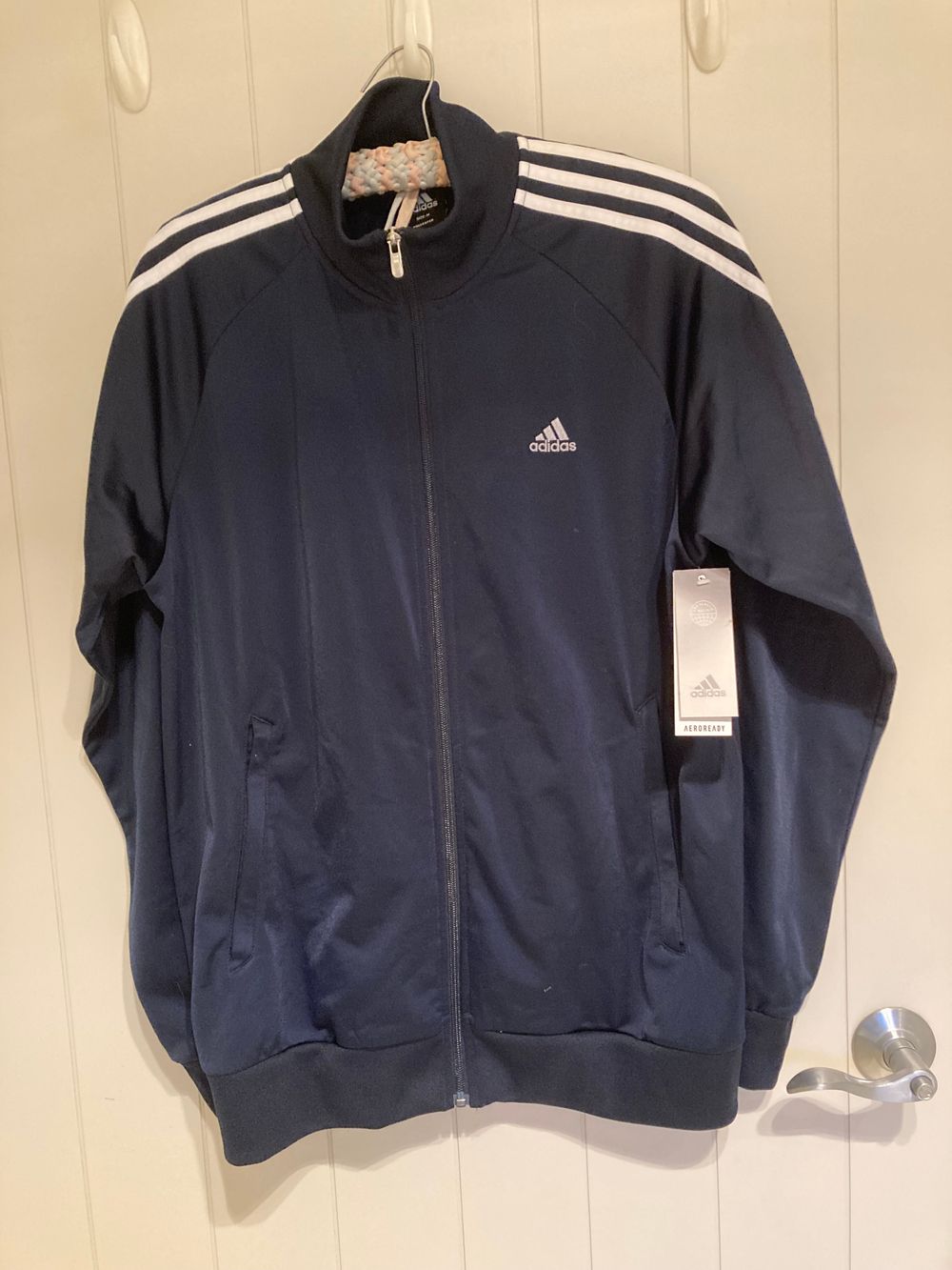 ADIDAS CLIMALITE 365 - MENS LIGHTWEIGHT SPORTS JACKET - BLACK/WHITE - SIZE M