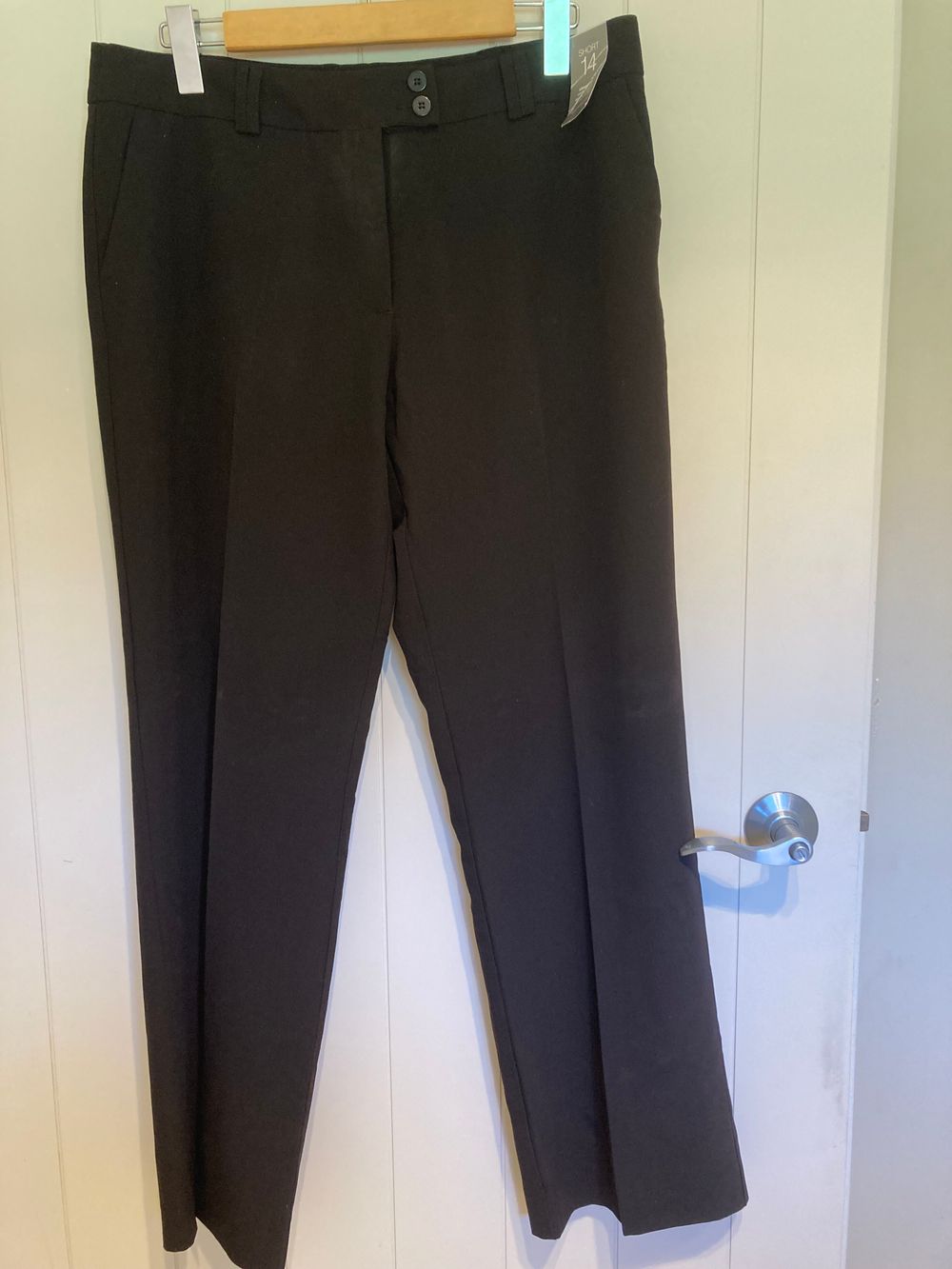 SUZANNE GRAE - WOMEN'S BUSINESS PANTS/BRAND NEW - JET BLACK - SIZE 14