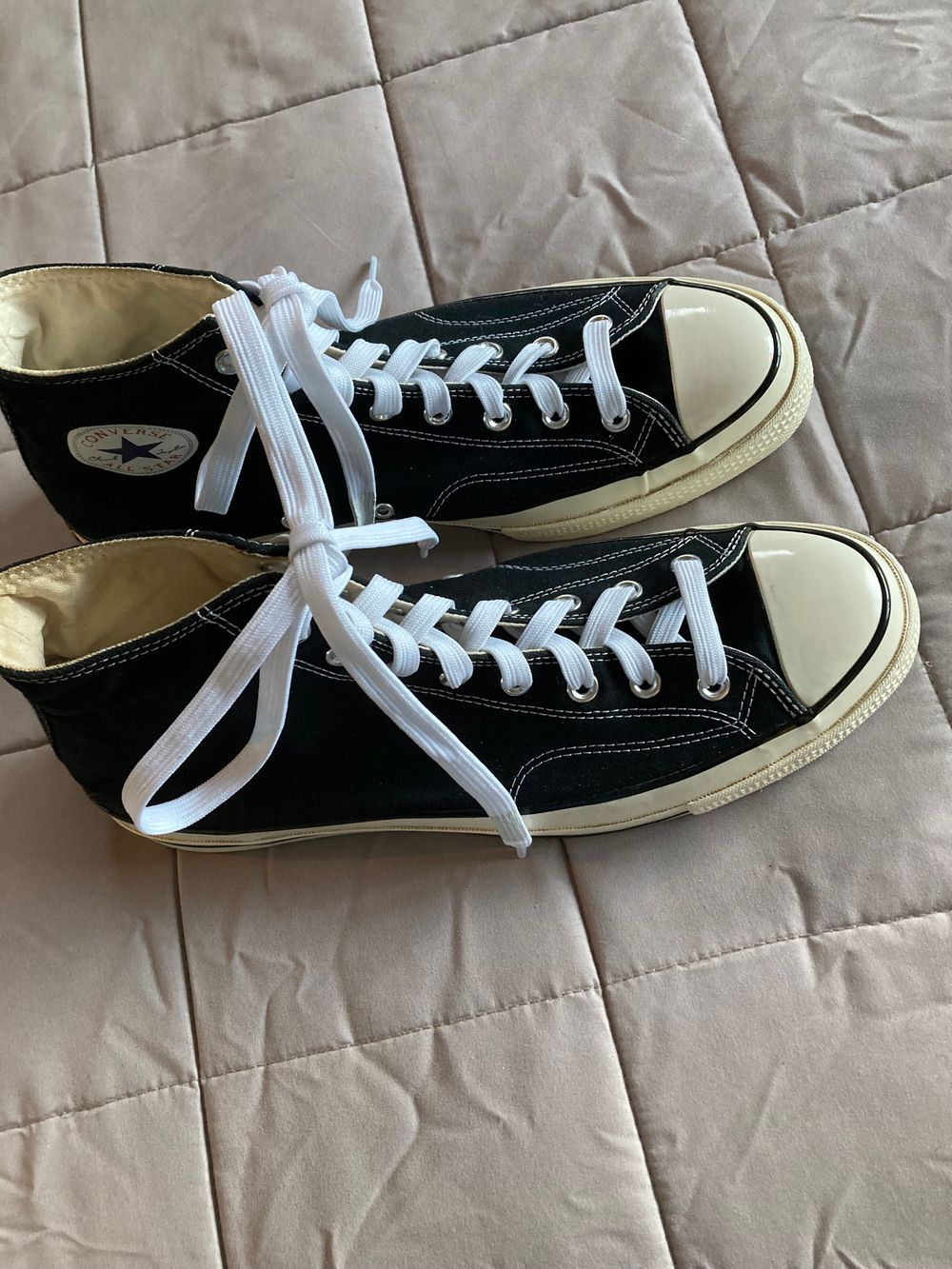 CONVERSE ALL STAR CHUCK TAYLOR - MENS HIGH TOPS - BLACK/WHITE- MEN 12 ( EUR 46.5)