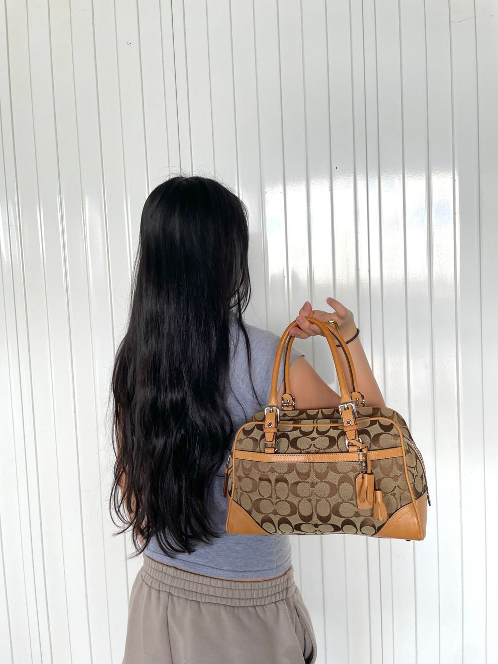 COACH Y2K Ashley Orange Mini Boston Bag Coach vintage mini boston