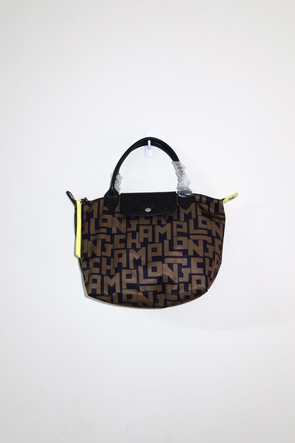 New Khaki Green/Black Longchamp Le Pliage LGP Top Handle Tote Bag