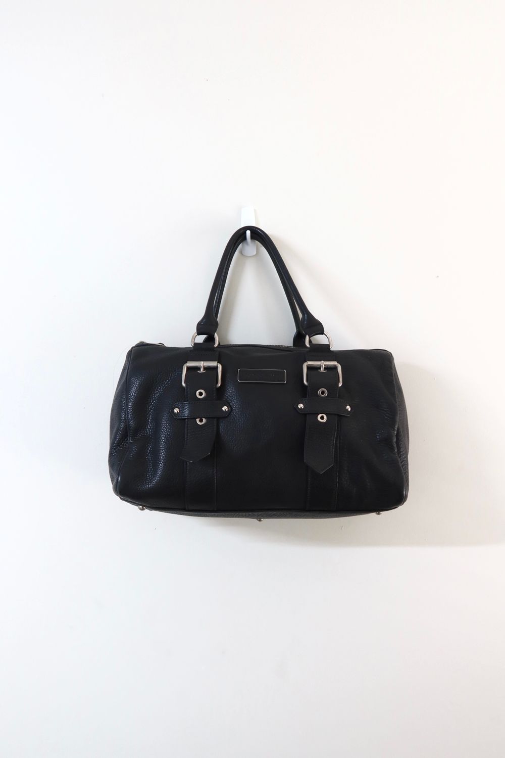 Limited Edition Black 2011 Longchamp x Kate Moss Leather Tote Shoulder Bag