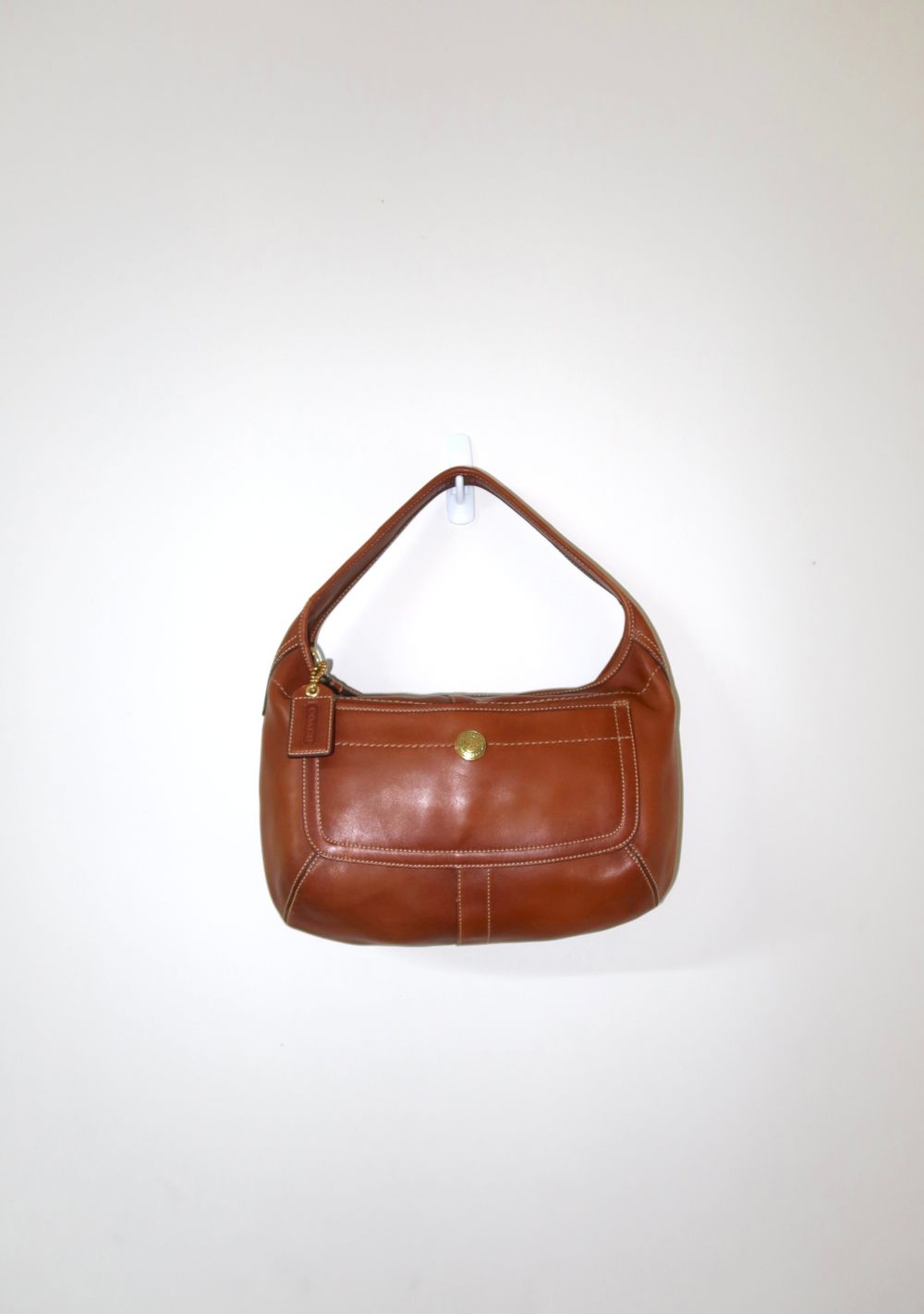 Vintage Y2K Brown 2007 Coach Ergo Leather Shoulder Hobo Bag