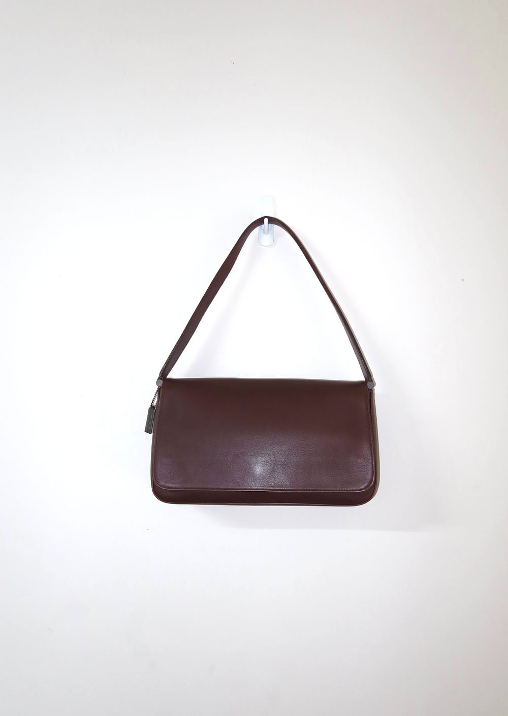 Vintage Y2K 2002 Dark Brown Coach Whitney East-West Flap Shoulder Bag