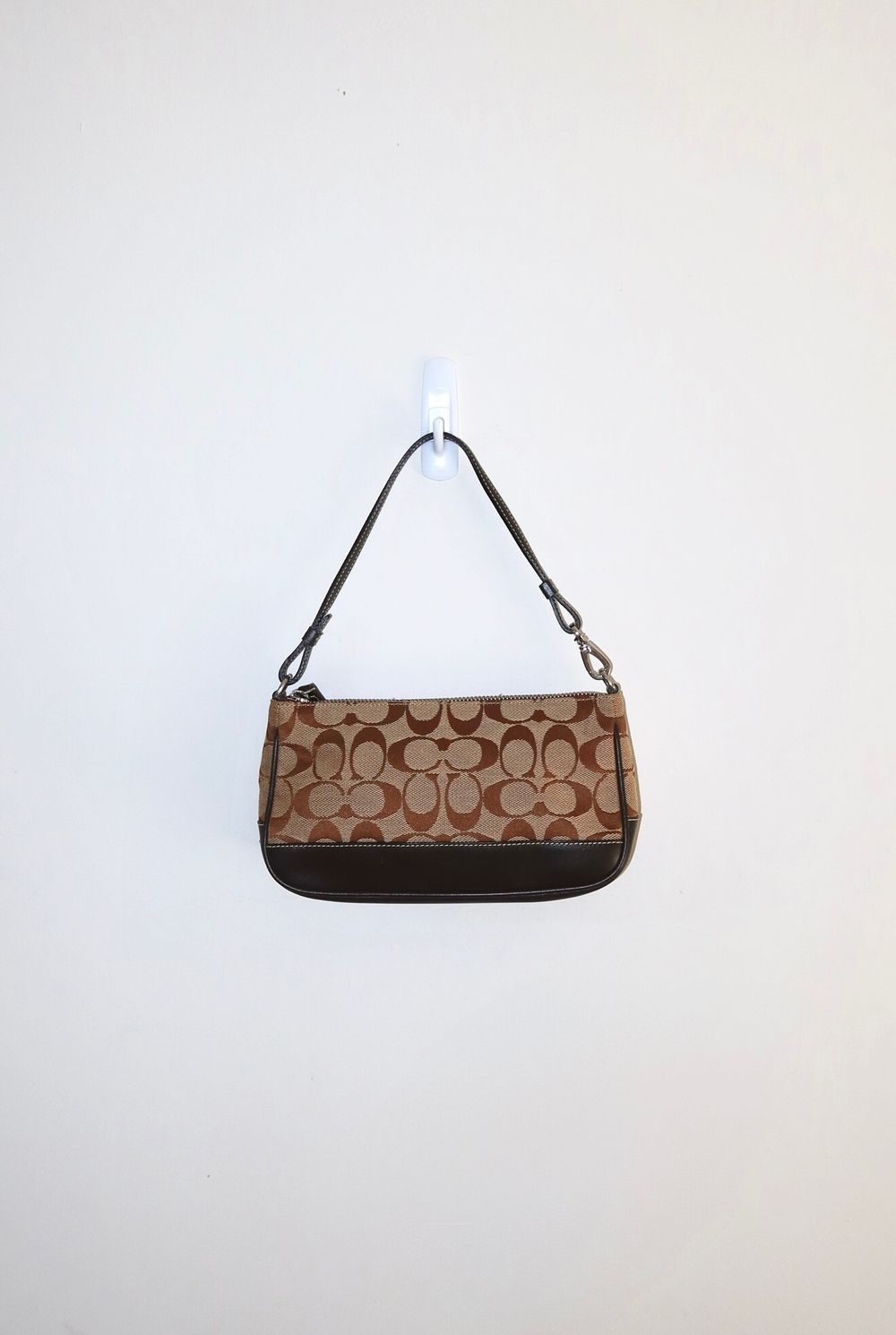 Coach - Vintage Y2K Dark Brown 2006 Coach Signature Jacquard Demi