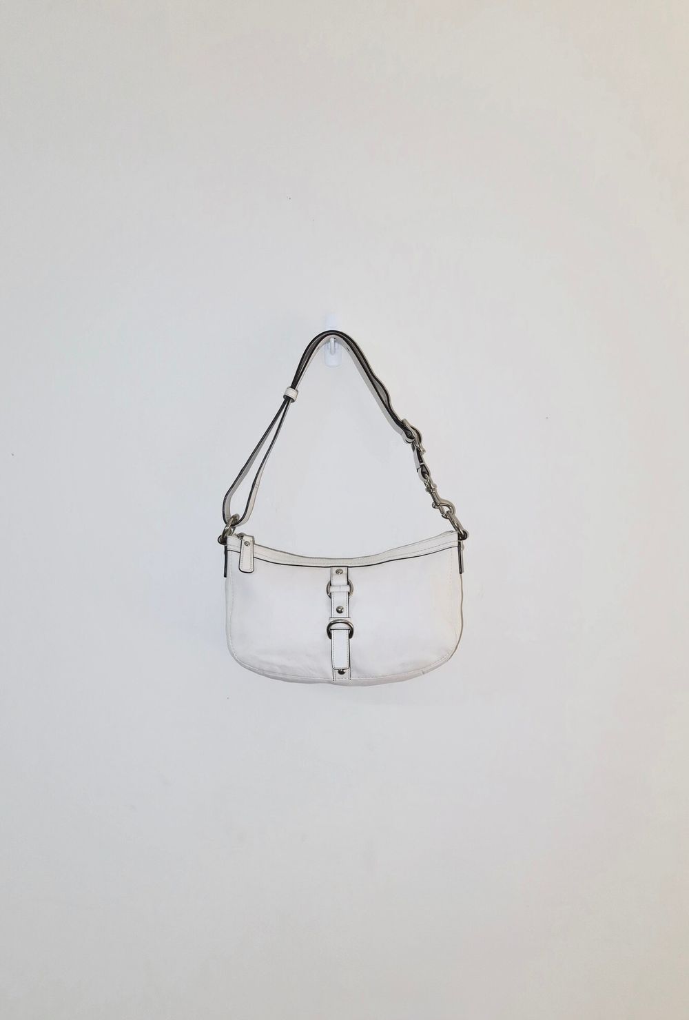 White 2010 Coach Soho Leather Shoulder Bag