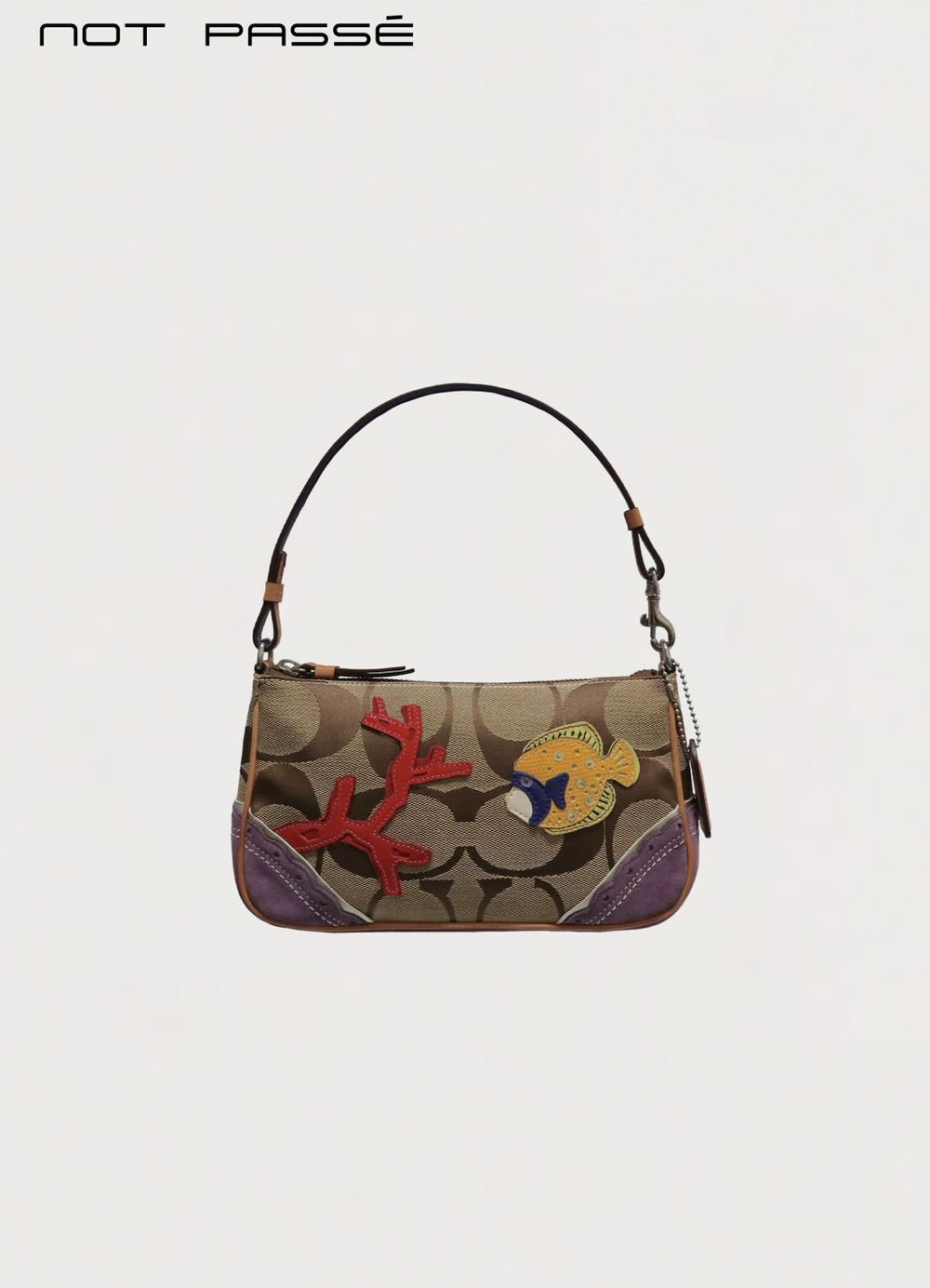 Coach Limited Edition Signature Fish and Coral Demi Pochette Bag
