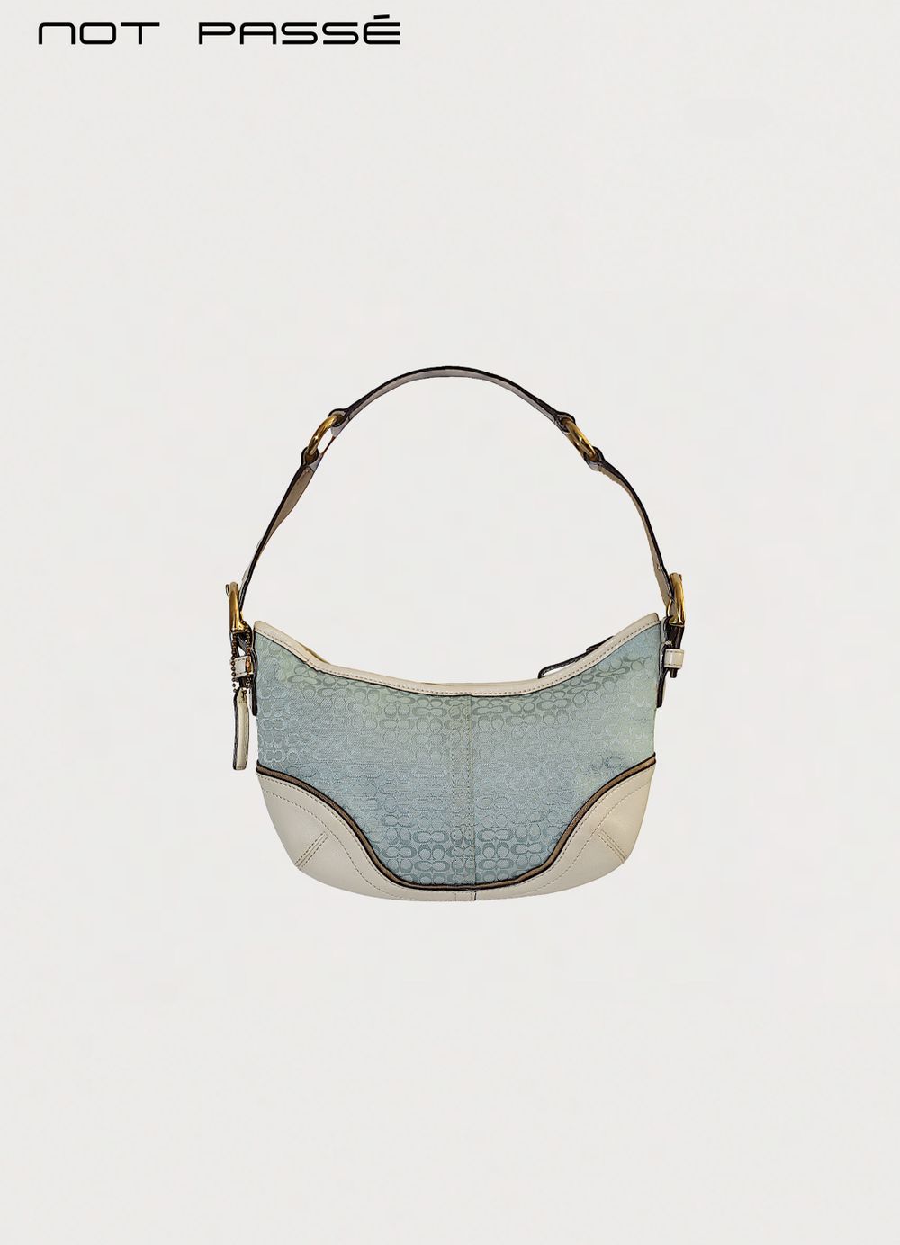 COACH SKY BLUE SOHO HOBO MONOGRAM SHOULDER BAG