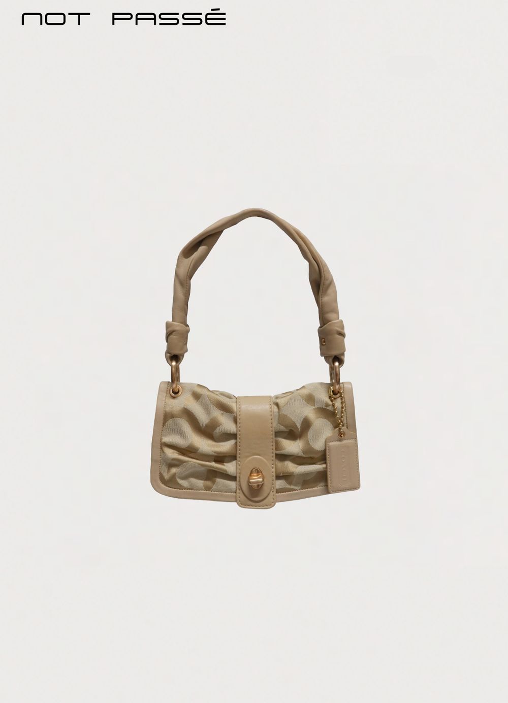 COACH BOW PARKER OP ART FLAP SHOULDER BAG