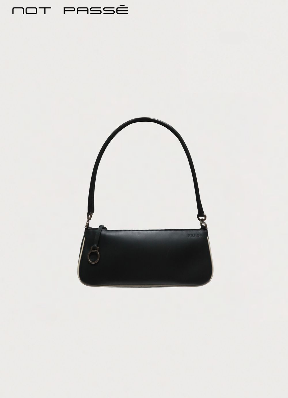 VINTAGE PRADA FOREST GREEN VITELLO GYM POCHETTE BAG