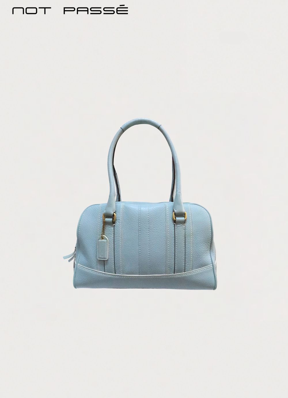 Coach Hamptons Pebbled Leather Satchel Bag