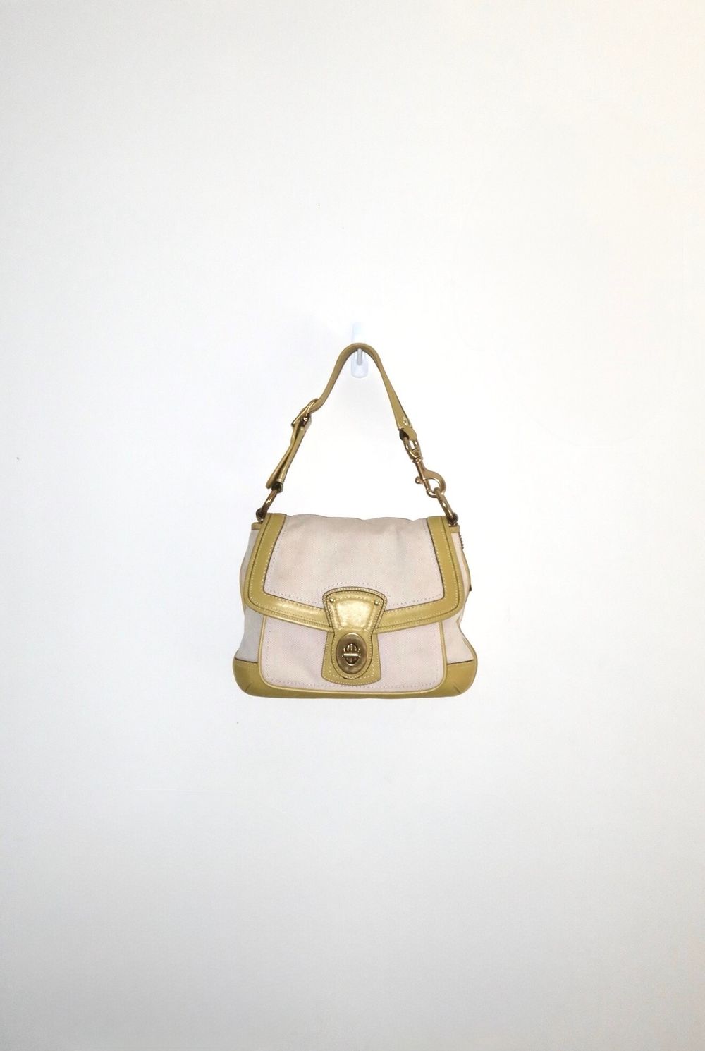Vintage Y2K Green 2006 Coach Legacy Ali Flap Shoulder Bag