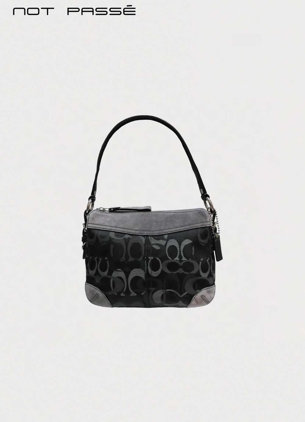COACH GREY/BLUE CHELSEA OPTIC SHOULDER BAG