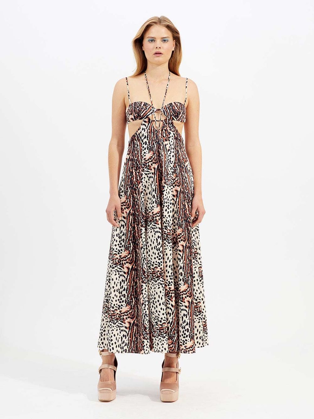 BNWT Alice McCall Tigers Eye Havana Affair Midi Dress - Size 8 AU