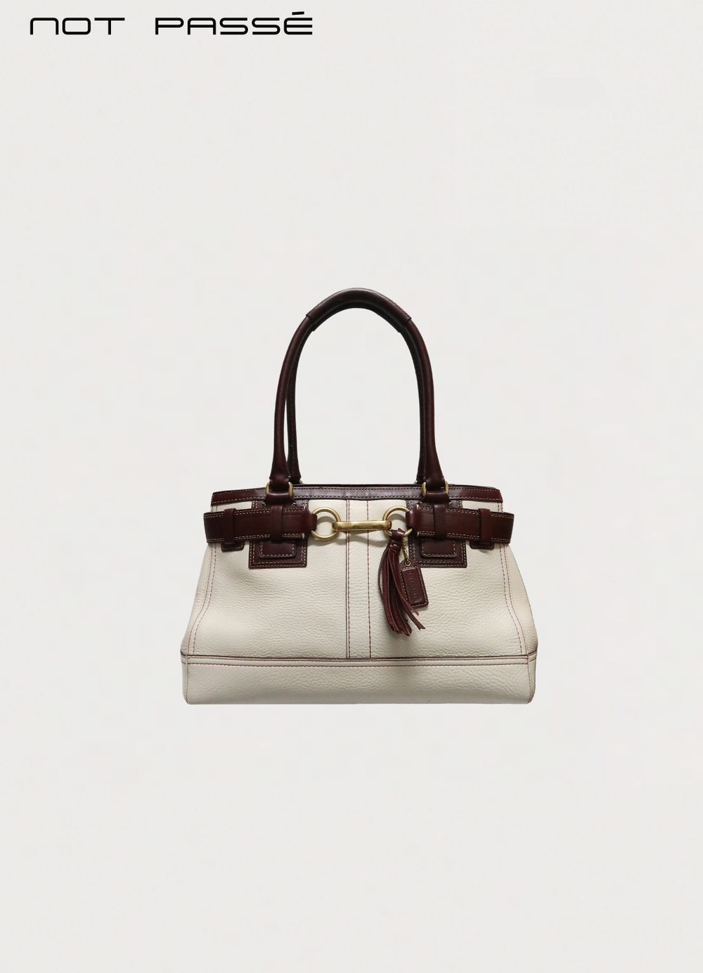 Coach Hamptons Leather Satchel Shoulder Bag
