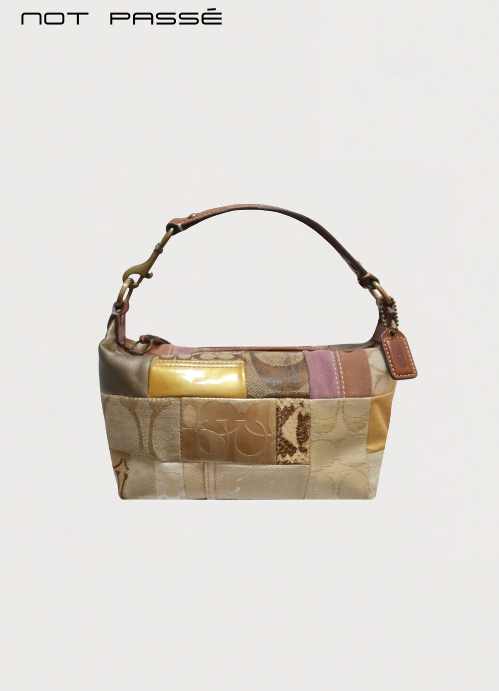 Coach Signature Patchwork Pochette Bag