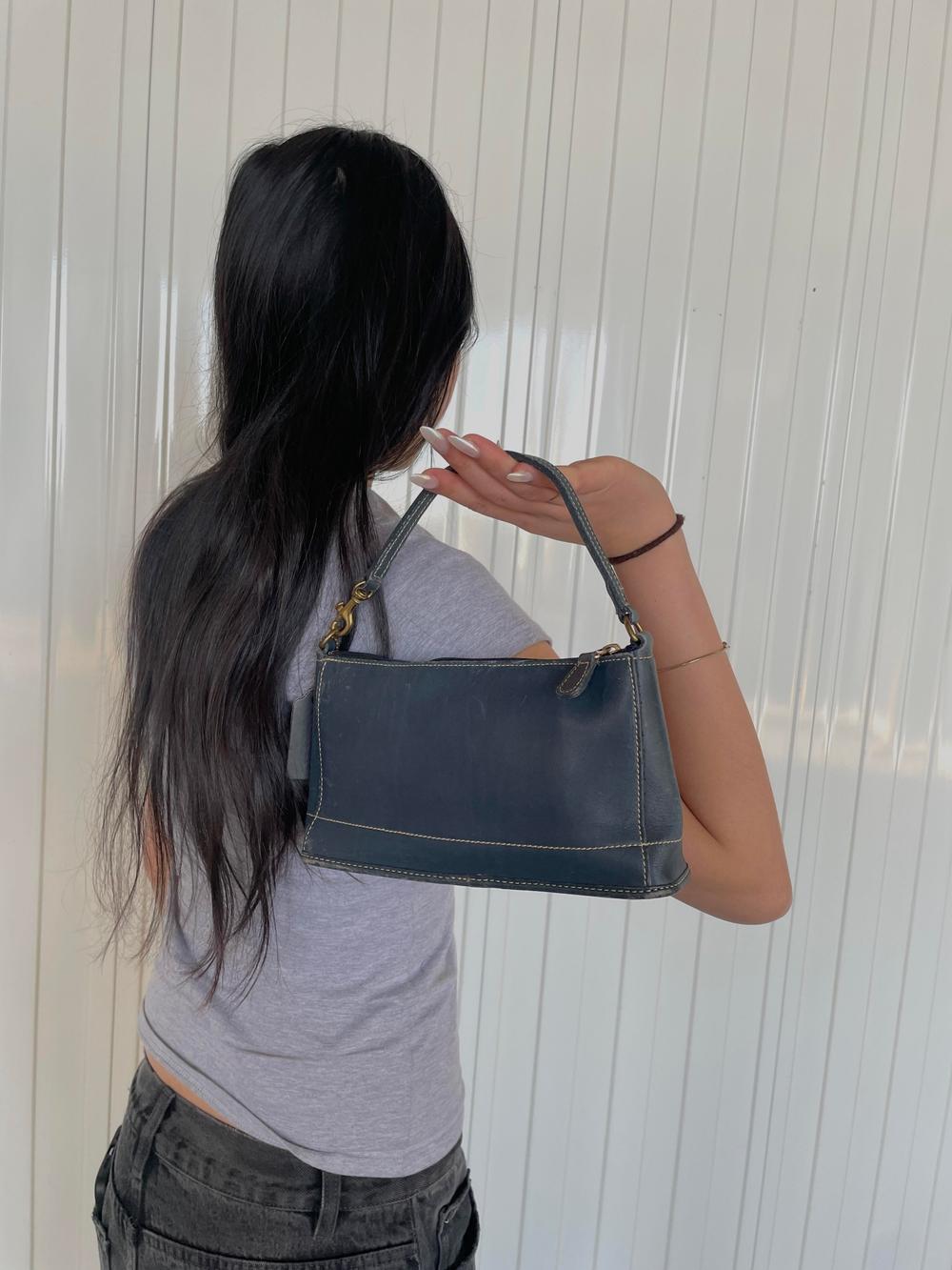 COACH Y2K carly Signature oneShoulderBag leather denim one 