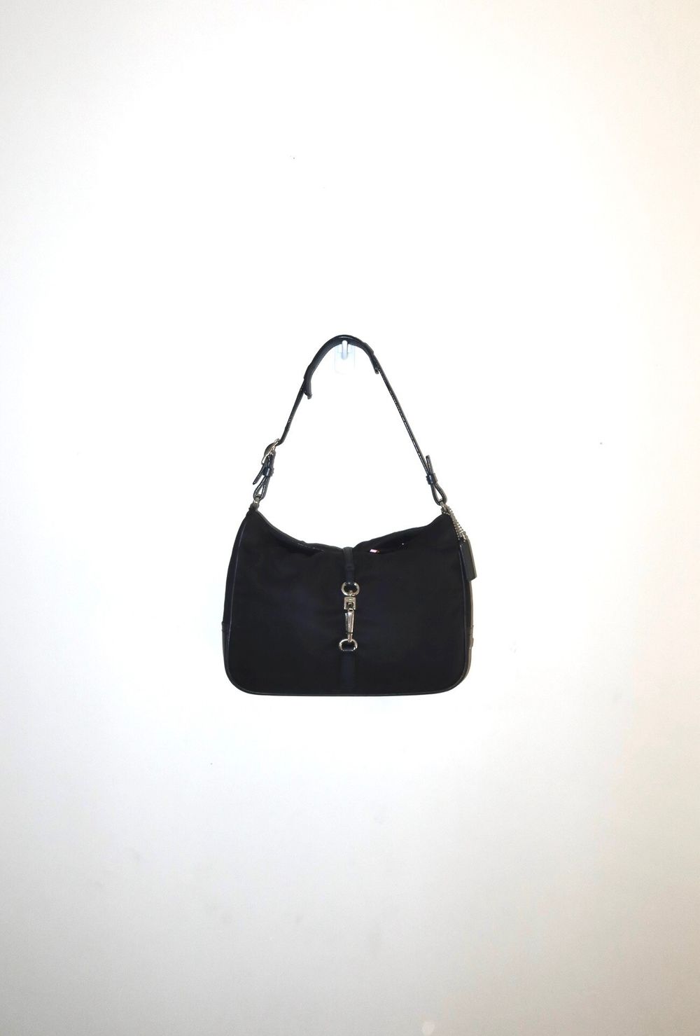 Vintage Y2K Black 2002 Coach Hampton Clip Hobo Shoulder Bag