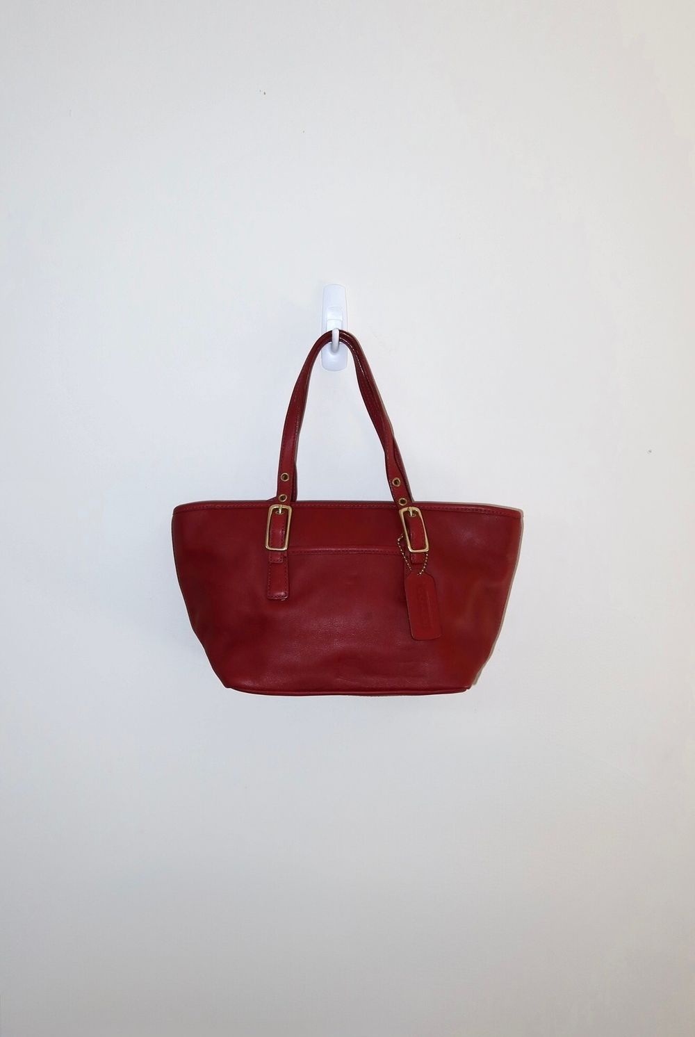 Vintage Y2K Red 2002 Coach Mini Market Tote Bag