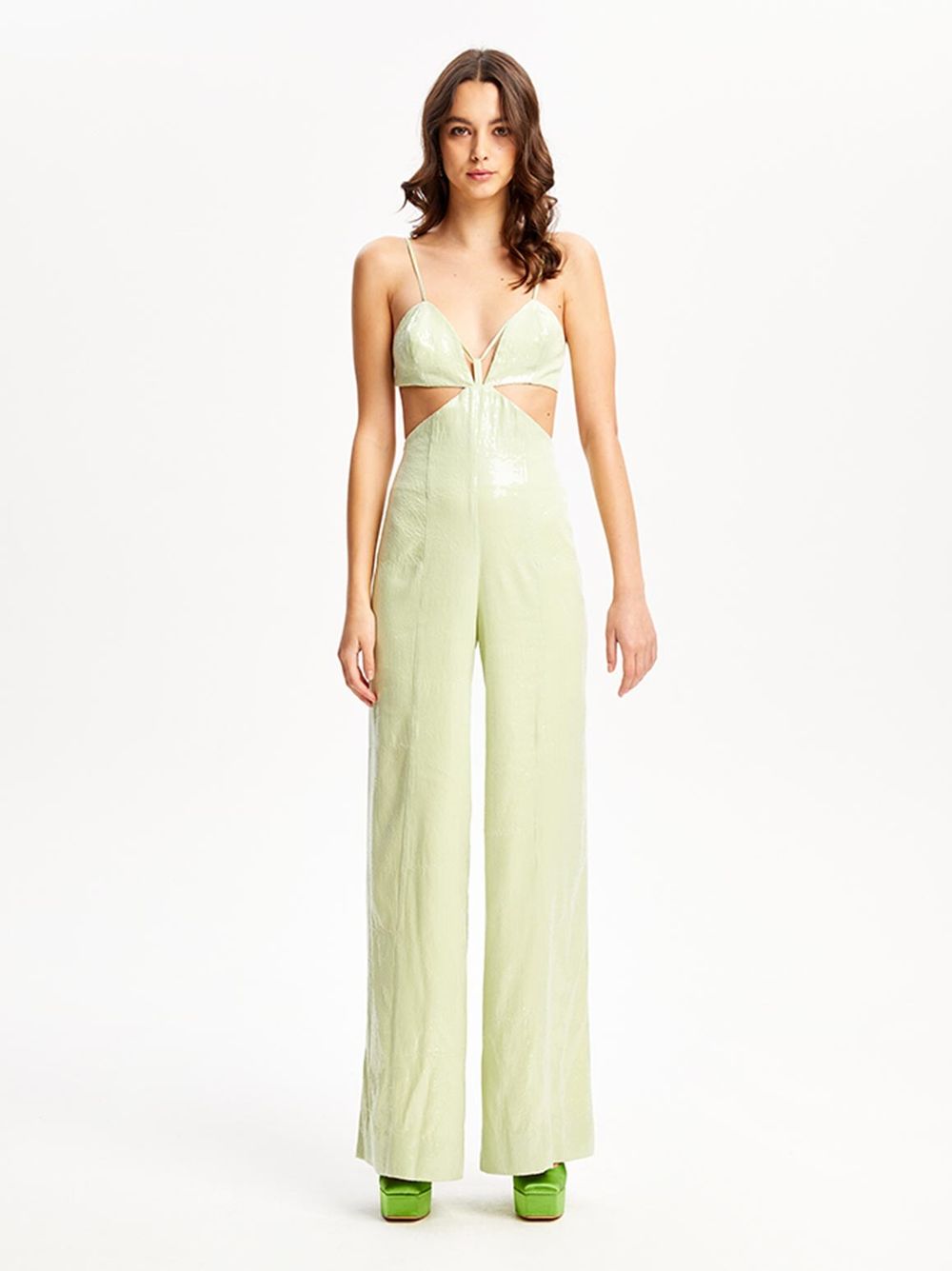 BNWT Alice McCall Lime Cream Night Sky Jumpsuit - Size 10 AU