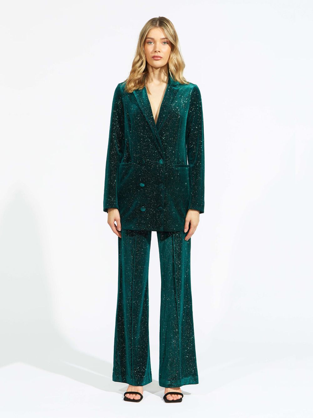 BNWT Alice McCall Forest Green Midnight Magic Suit (Blazer & Pants) - Size 6 AU