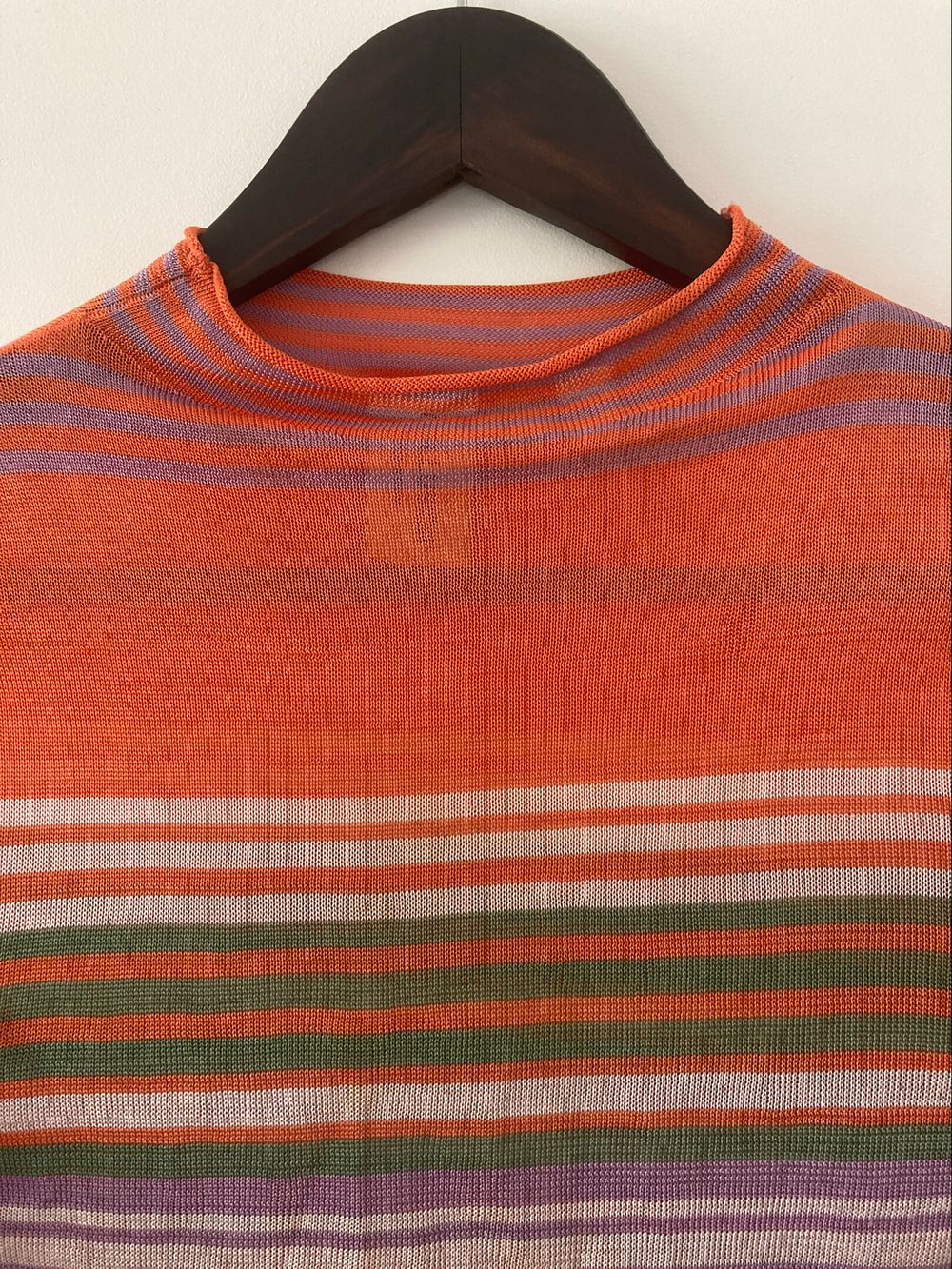 Collusion Orange Striped Knit Top