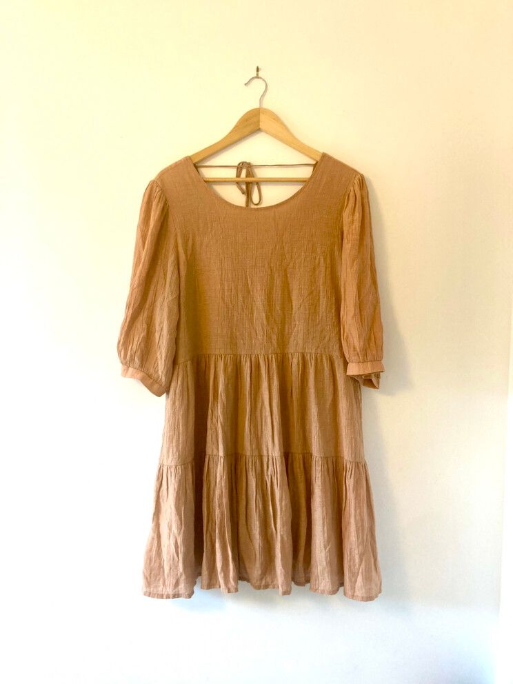 Among The Brave - Blush / Terracotta Floaty Mini Dress