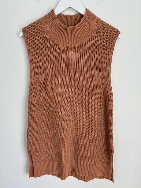 Superb Seed Heritage Pure Cotton Sleeveless Knit Vest $200