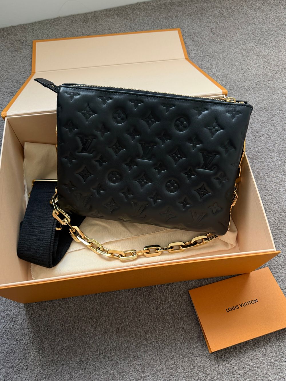 Louis Vuitton Coussin MM — Black Lambskin