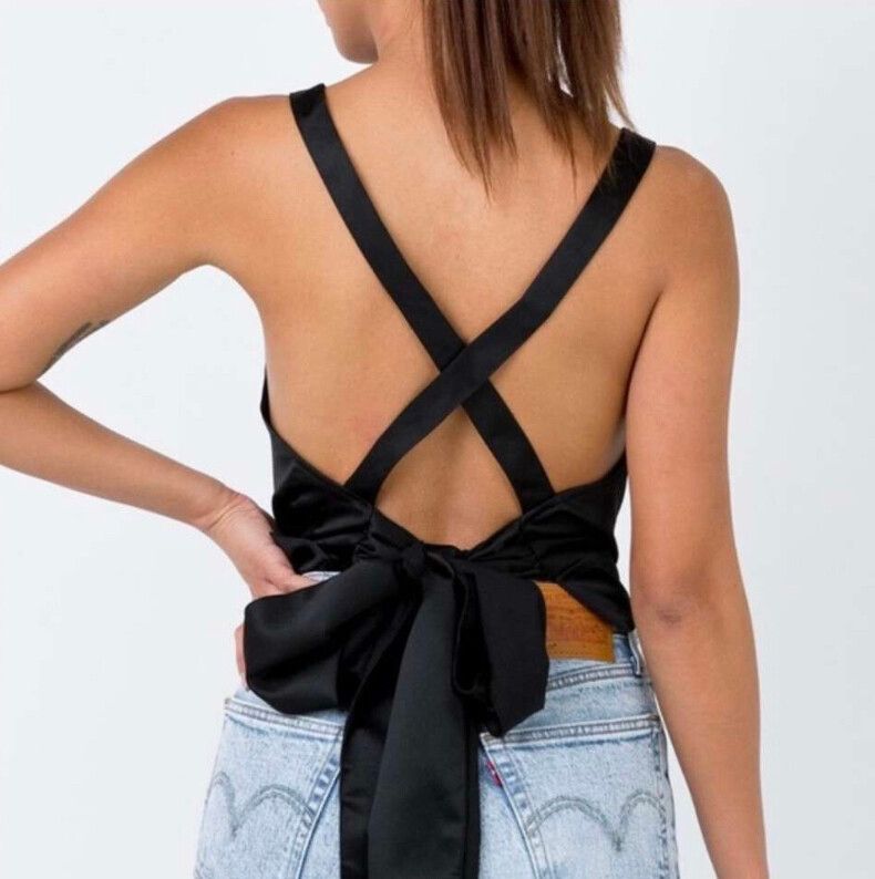 strapless open back dress Ace Of Hearts Backless Maxi Dress Black main image 0