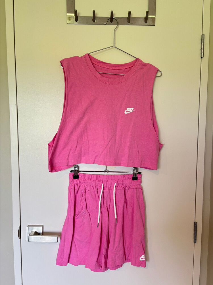 pink nike matching set