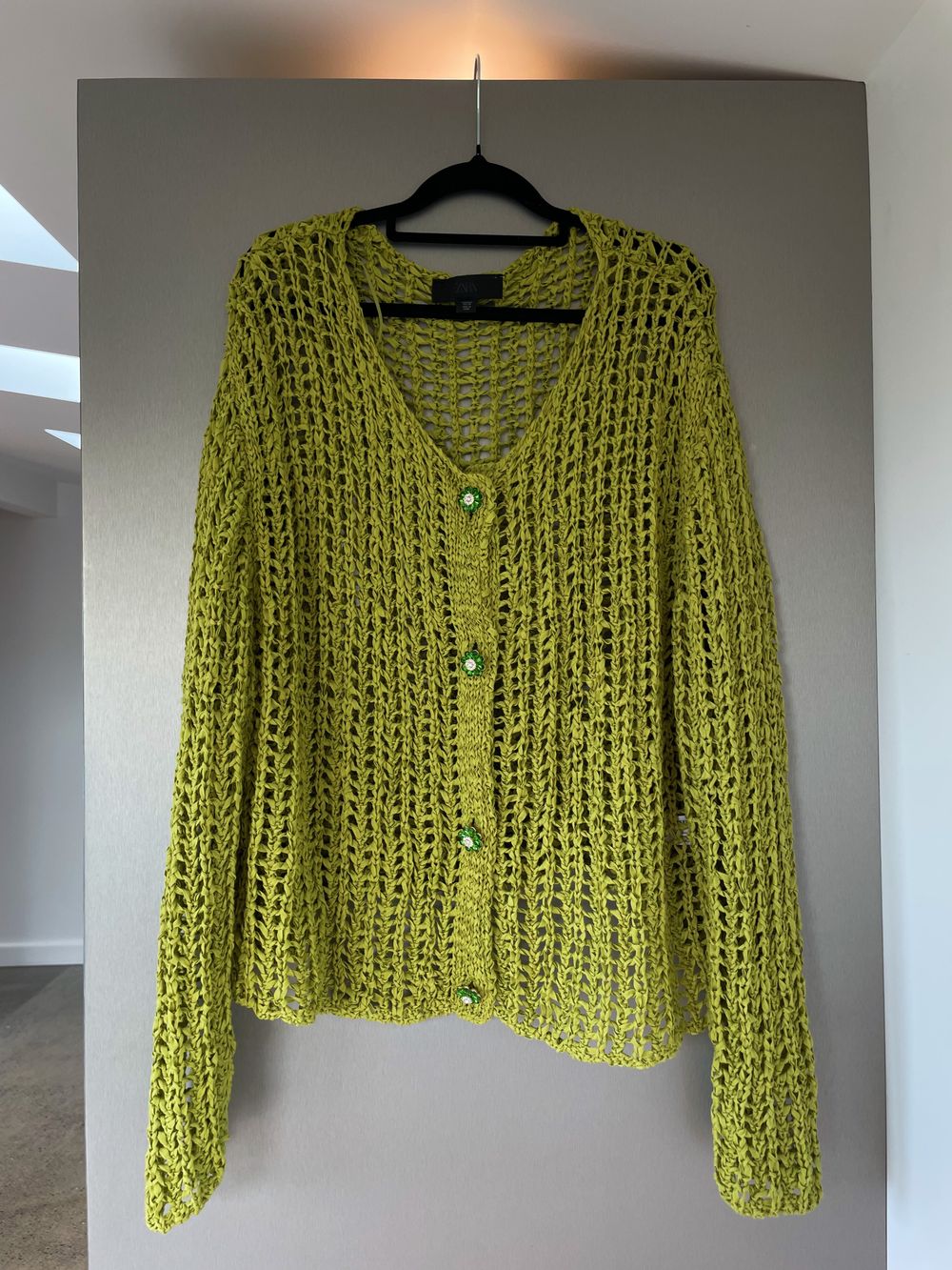 Zara Green Knit Cardigan