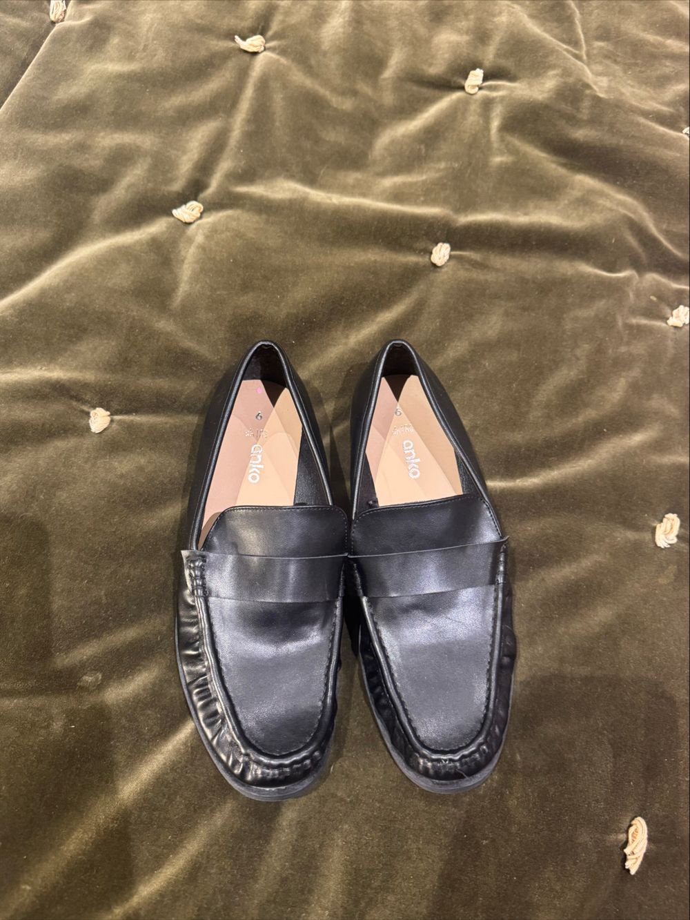 Anko Black Leather Loafers