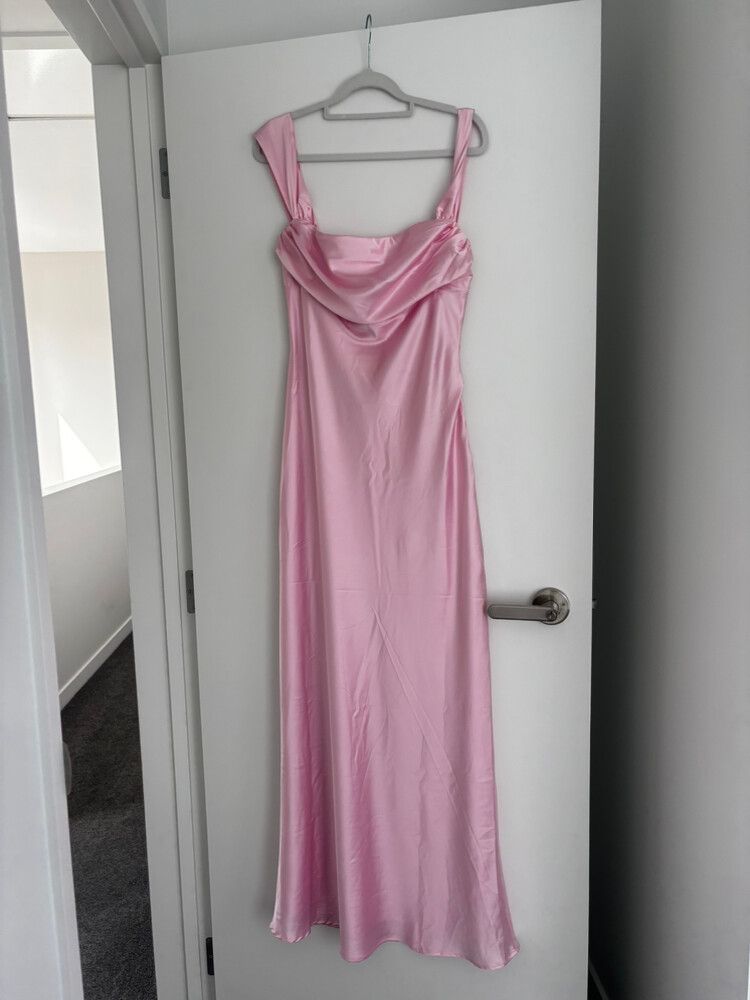 ella pink off shoulder formal dress KELLY Formal Dress main image 1
