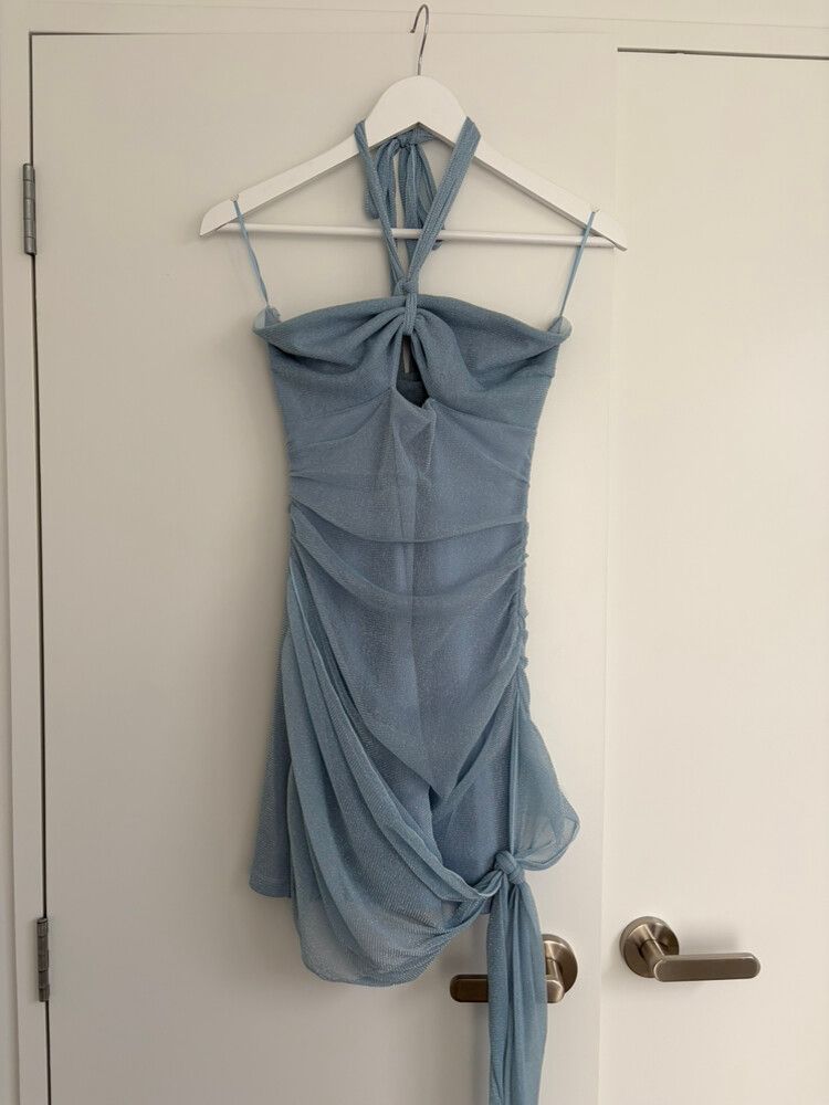 lilac halter neck dress Halter Neck Short Lilac Dress main image 0