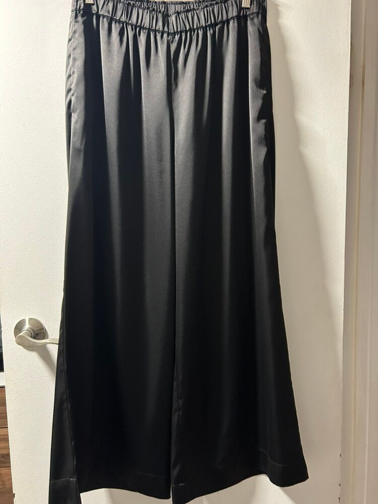 Flo & Frankie Among The Brave Black Satin Pants