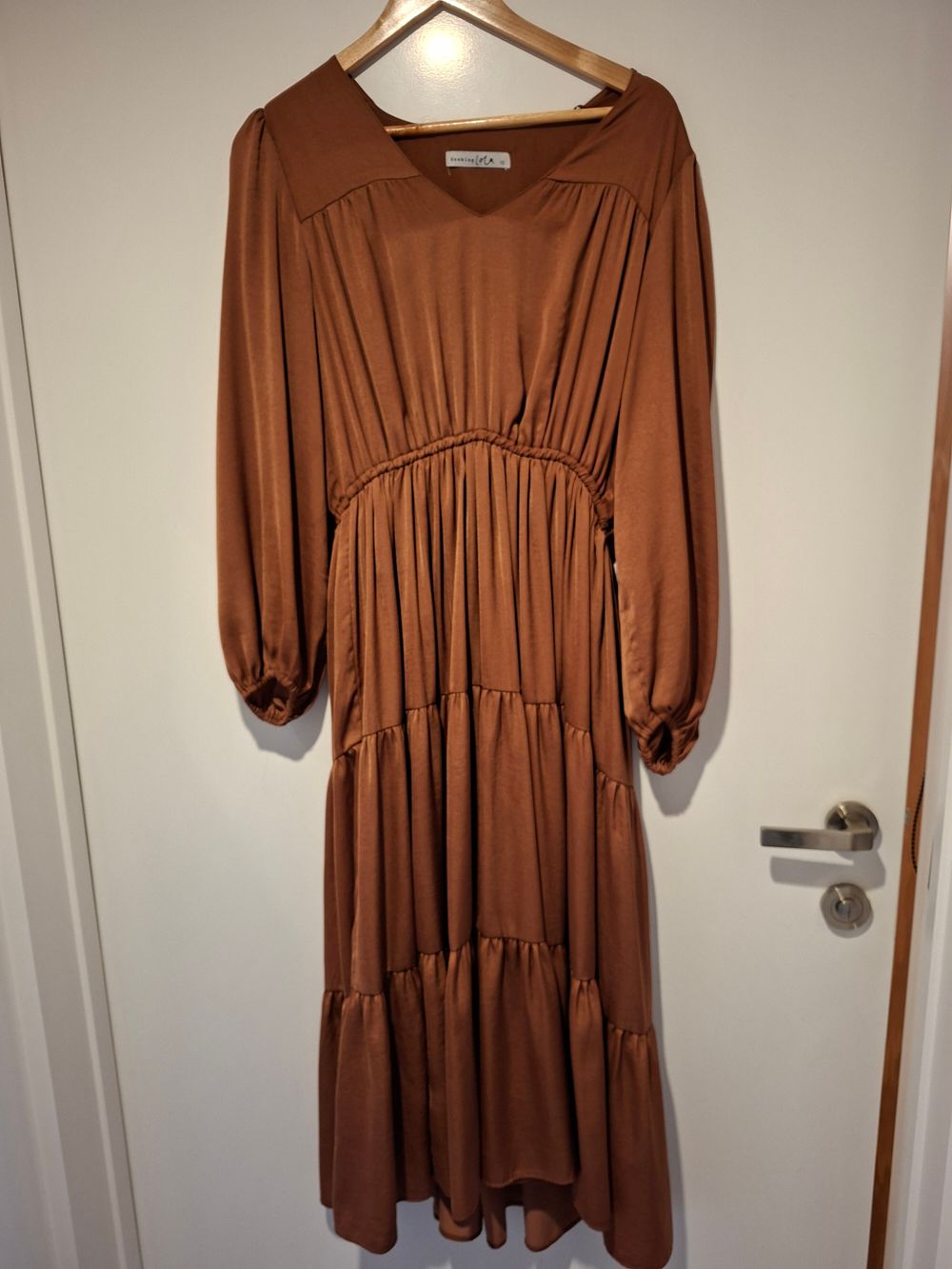 Seeking Lola burnt copper dress