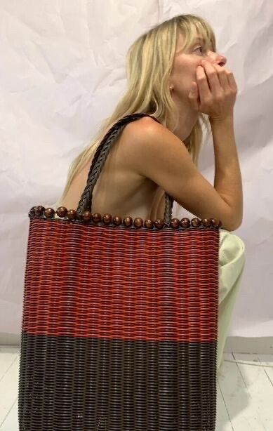 Wynn Hamlyn Woven Beaded Bag
