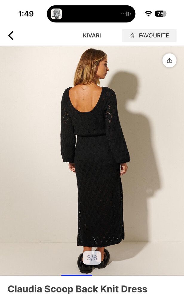 Kivari - Kivari Claudia Scoop Knit Dress on Designer Wardrobe Kivari - Kivari Claudia Scoop Knit Dress on Designer Wardrobe