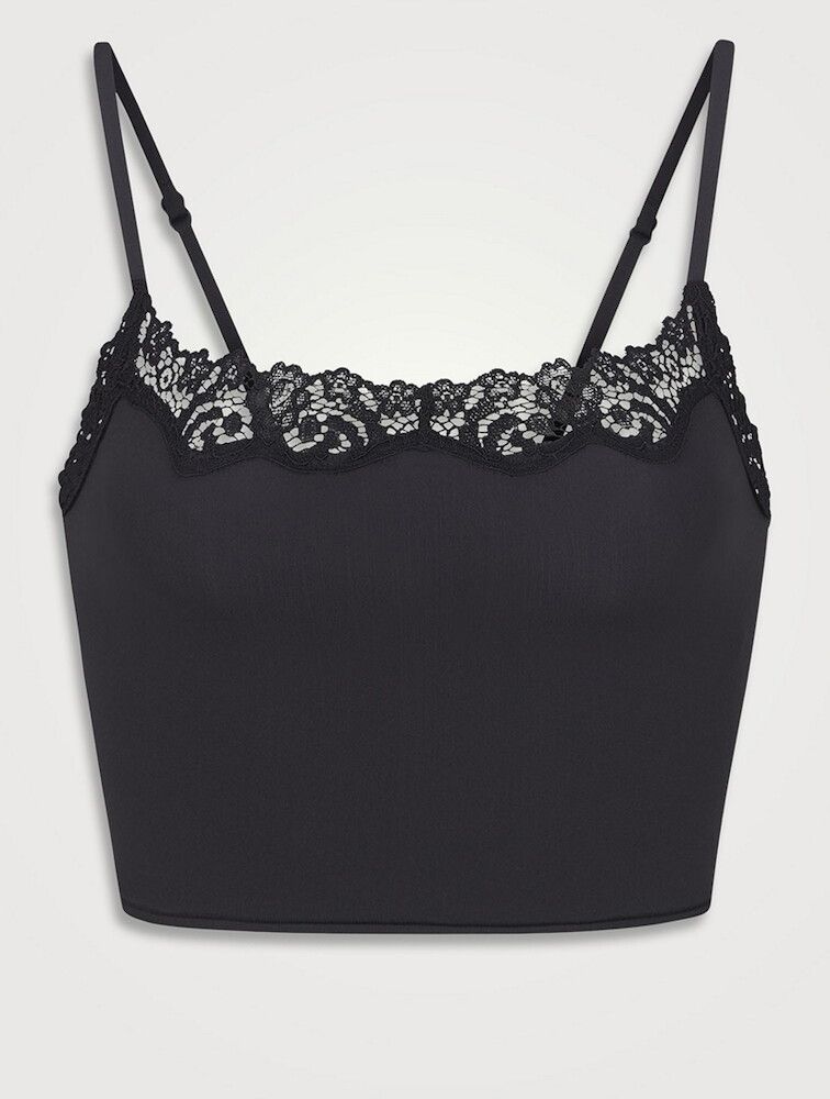 skims crop top lace