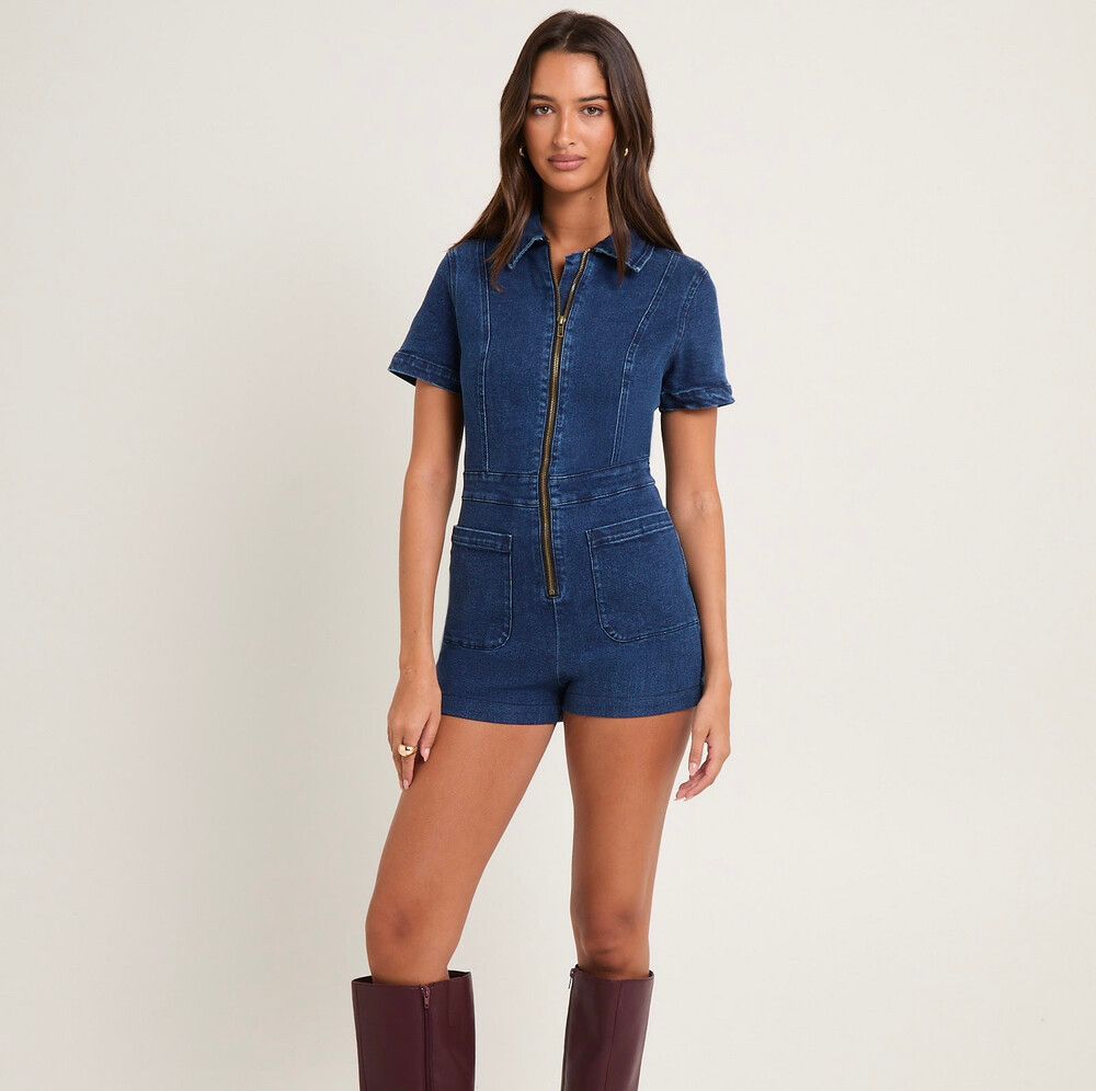 BNWT Alanis Denim Playsuit