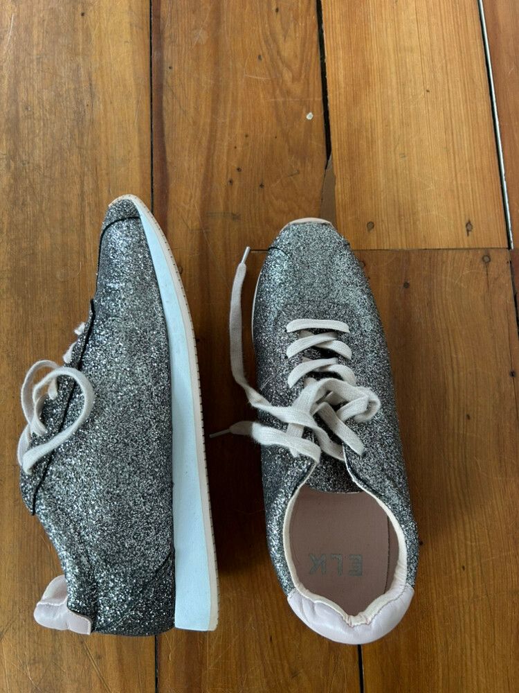 Elk Silver Glitter Sneakers