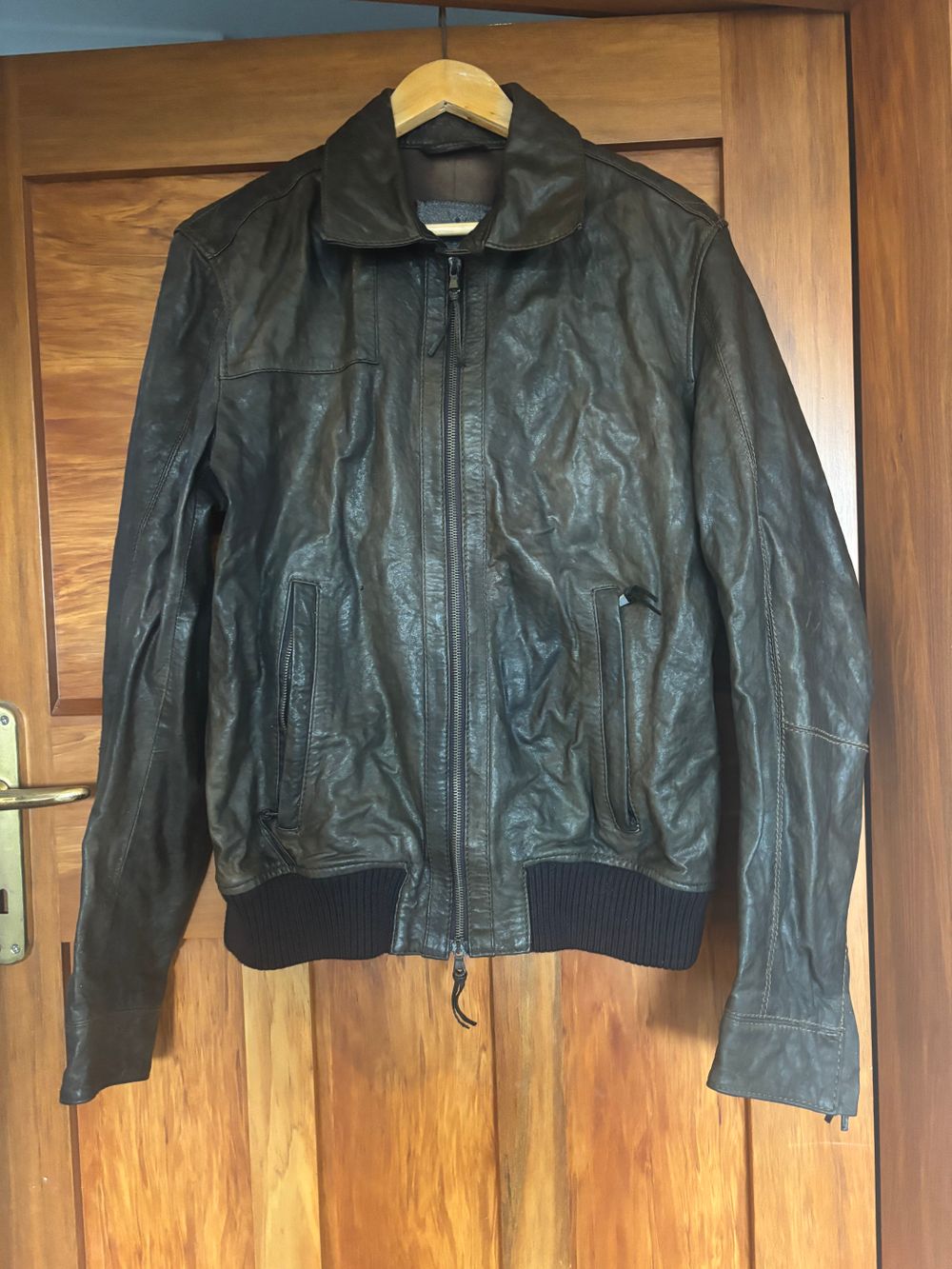Messagerie Brown Leather Jacket