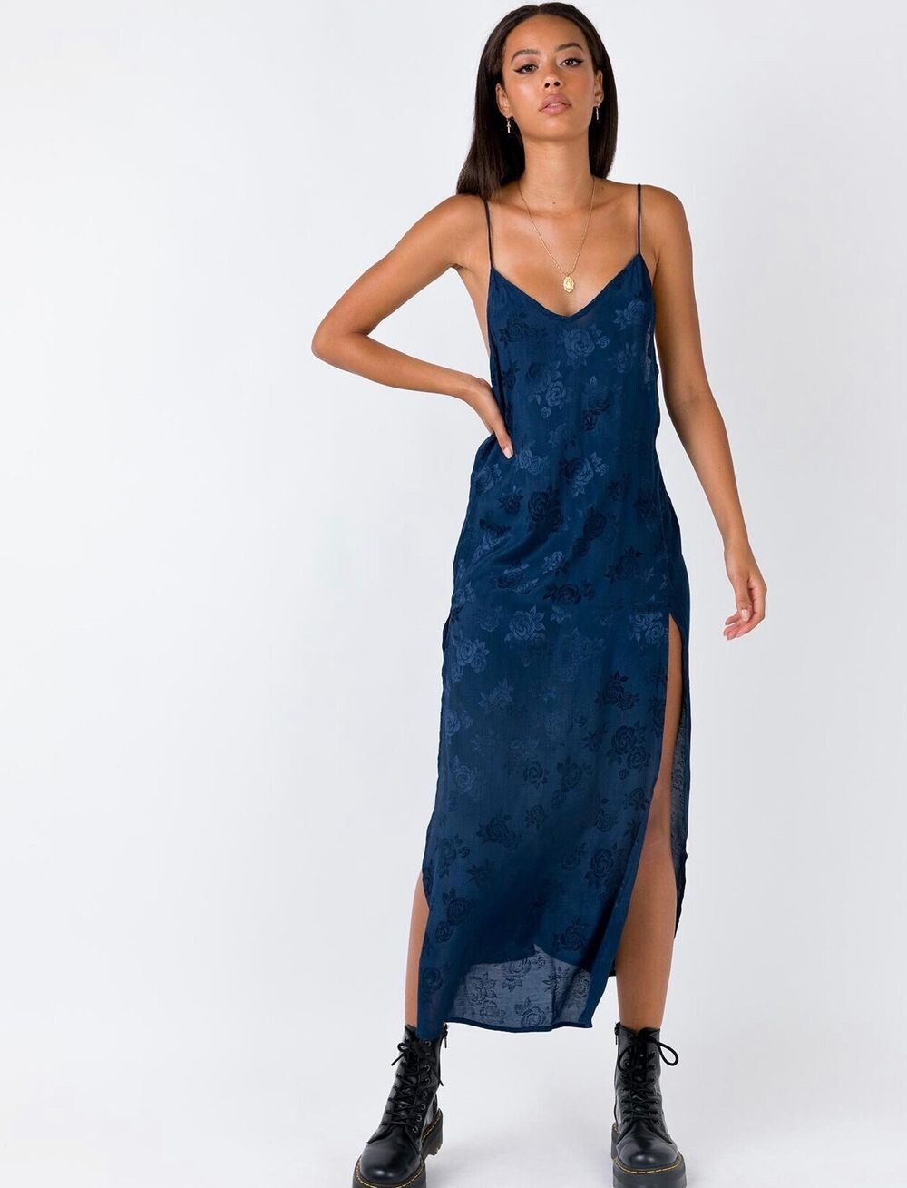 motel hime dress satin rose blue 24 Inexpensive Bridesmaid Dresses That Don't Look Cheap