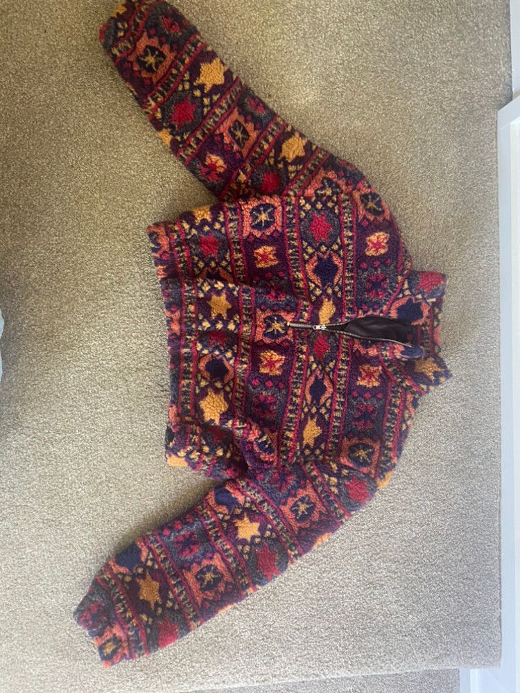 Teddy Bear Colourful Cropped Fluffy Cozy Jumper