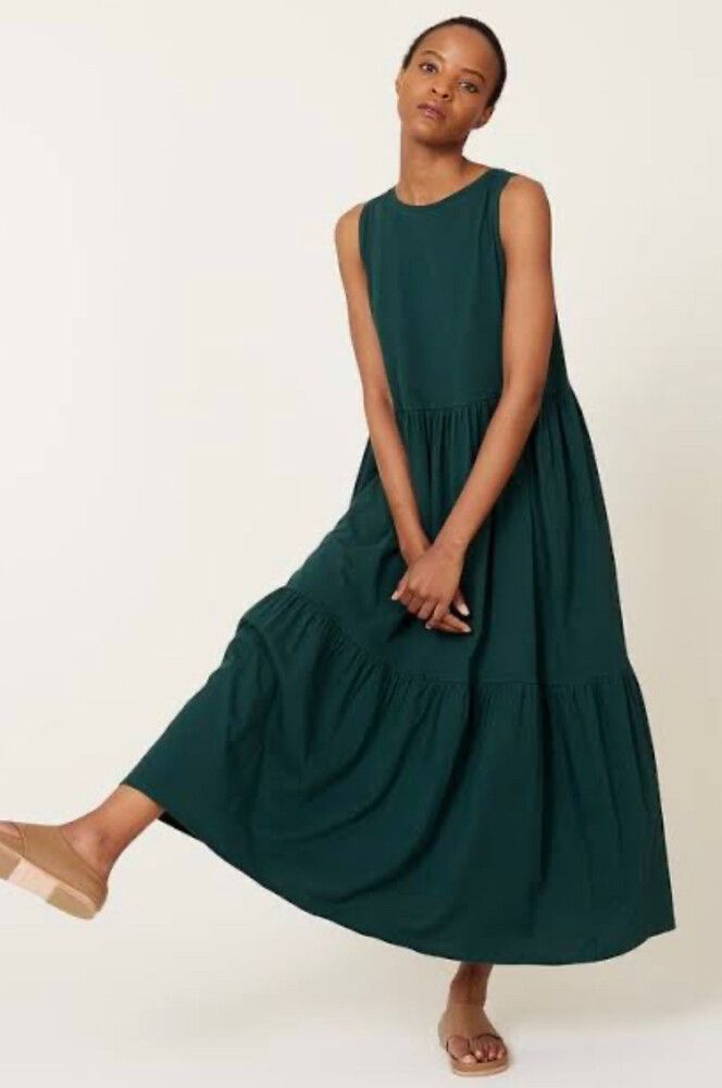 kowtow - Kowtow tier Dress Green on Designer Wardrobe