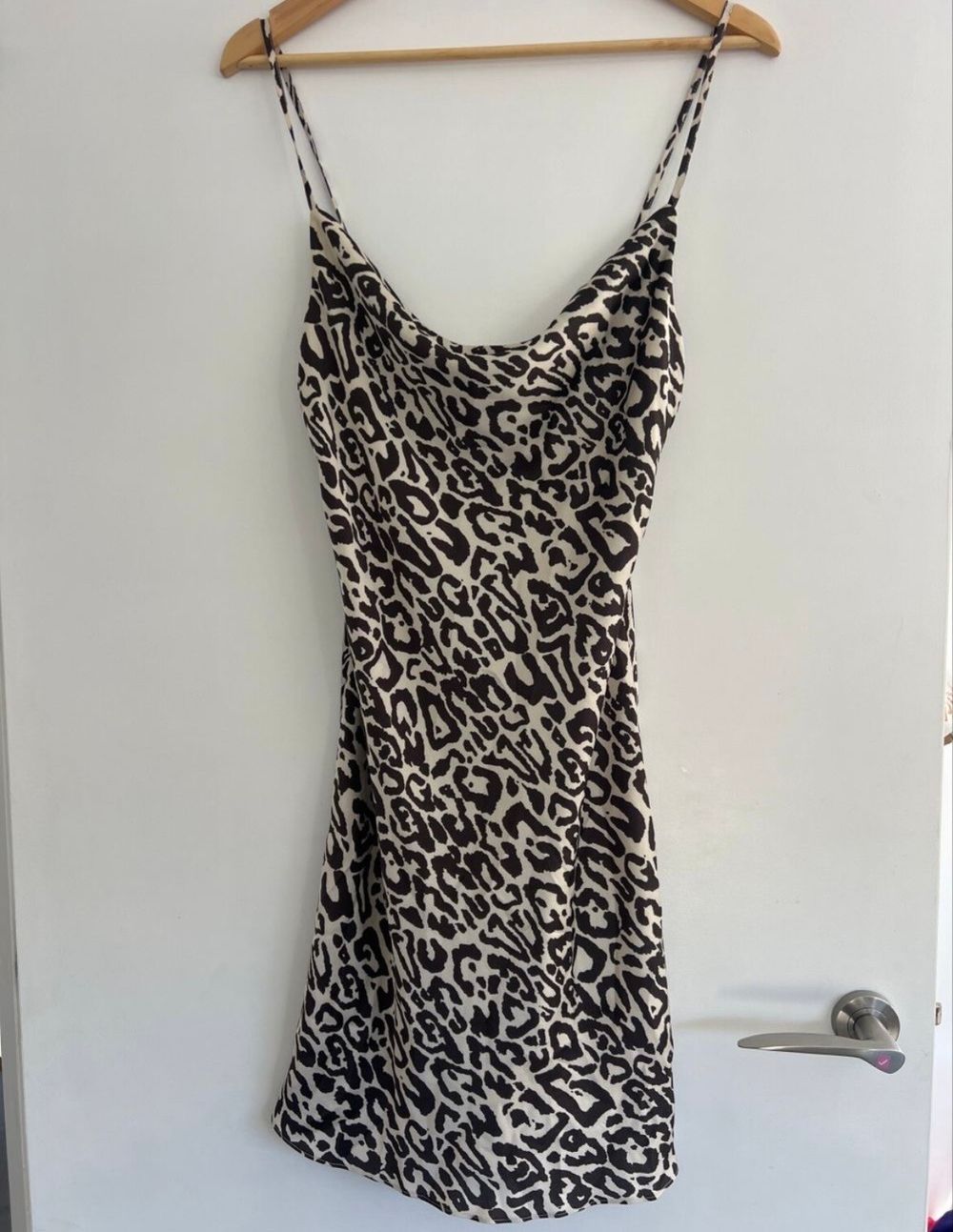 Shona Joy size AUS 8 slinky animal print mini dress