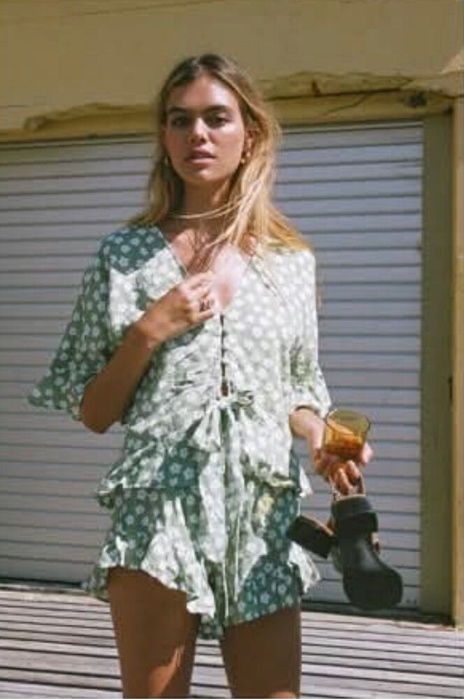 Green Daisy Playsuit