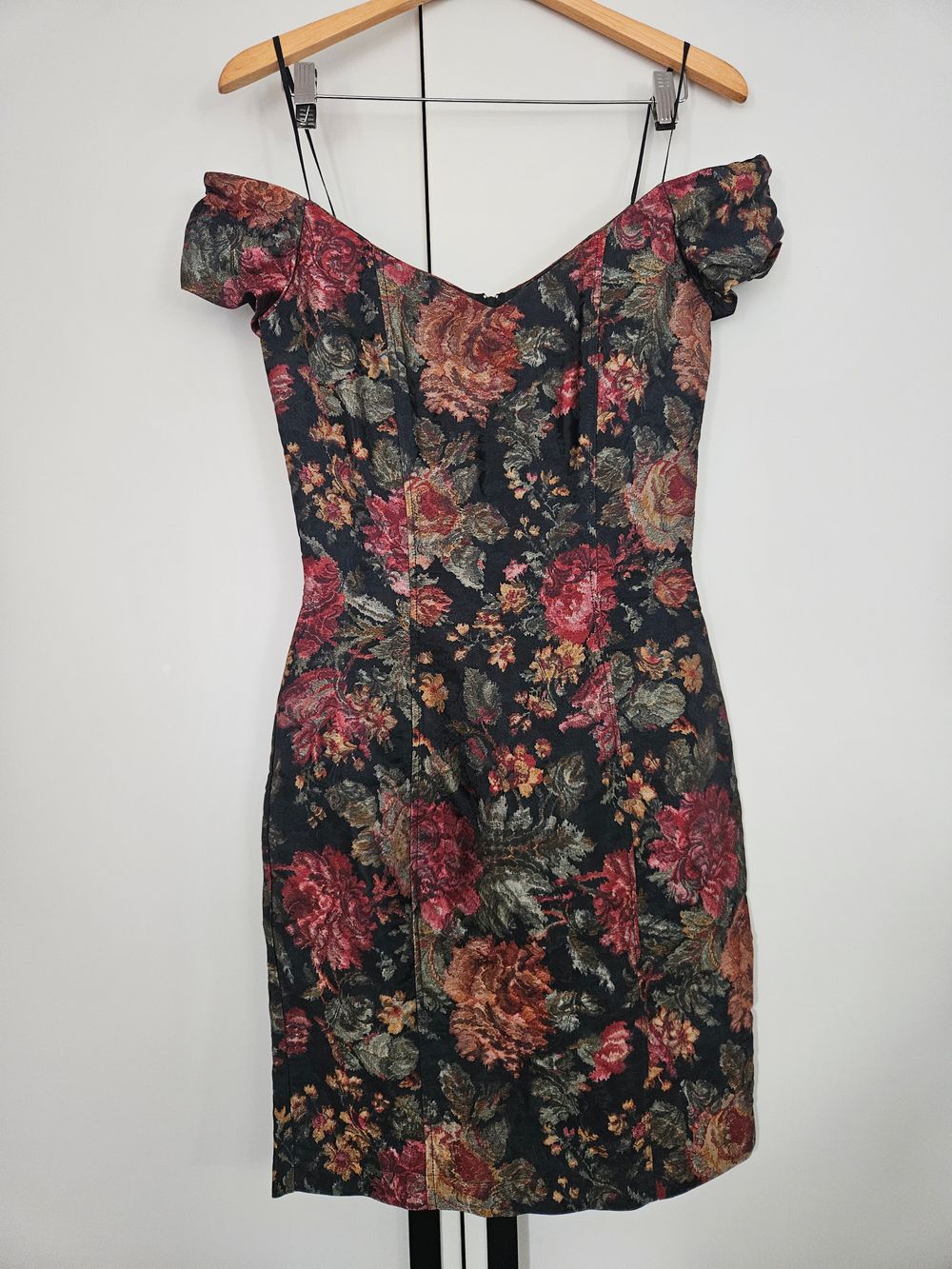 Vintage Off-shoulder Mini Dress